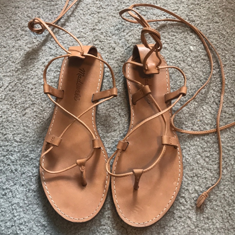 madewell wrap around the ankle leather sandals